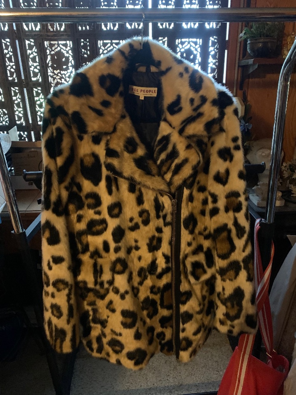 Faux Fur Leopard Coat